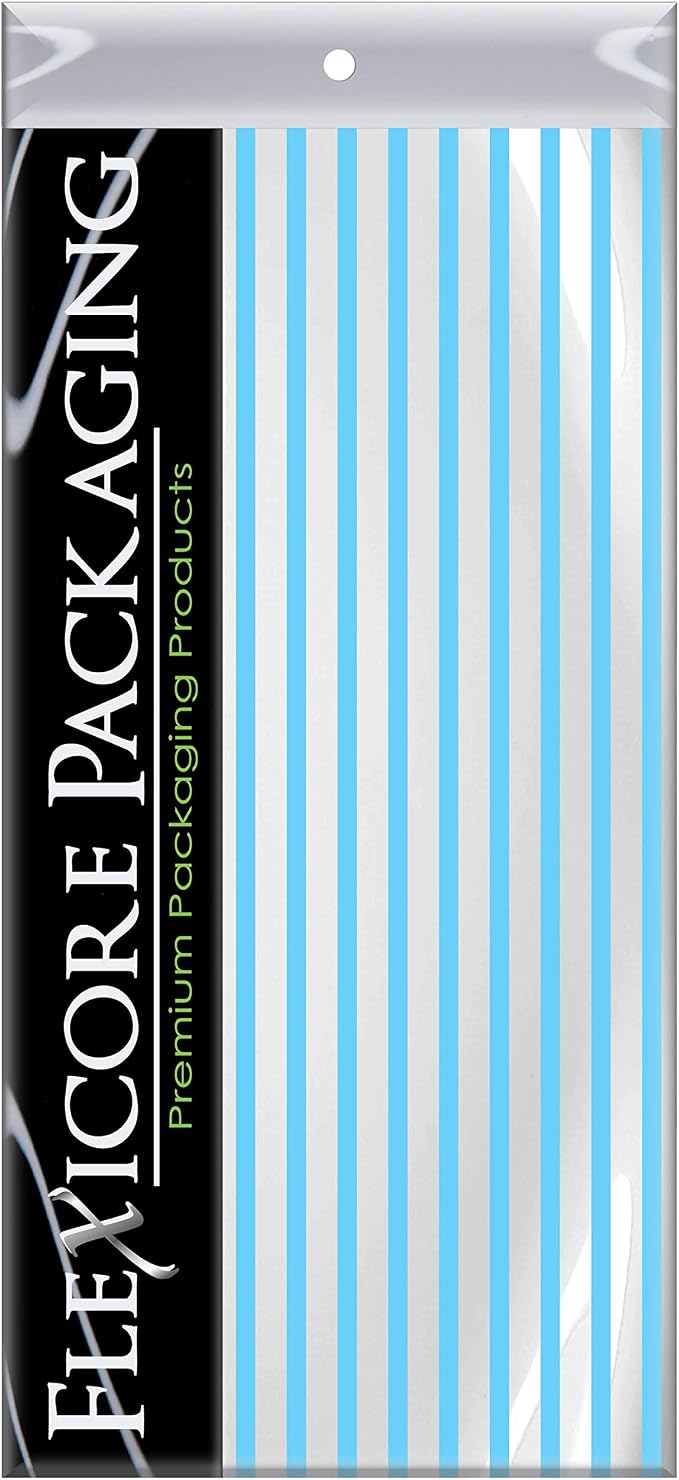 Flexicore Packaging Light Blue Pin Stripe Print Gift Wrap Tissue Paper Size: 15 - Image 3