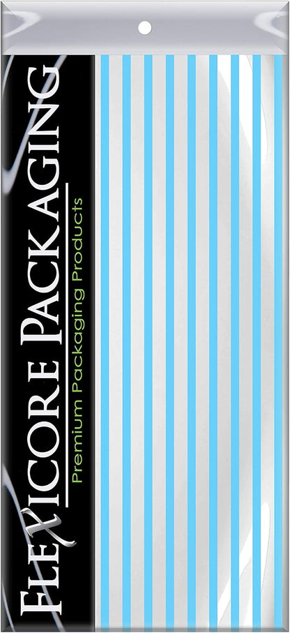 Flexicore Packaging Light Blue Pin Stripe Print Gift Wrap Tissue Paper Size: 15 - Image 3