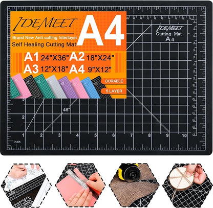 Density-upgraded 9"x12" Self Healing Cutting Mat, Idemeet Rotary Sewing Mat by IDEMEET