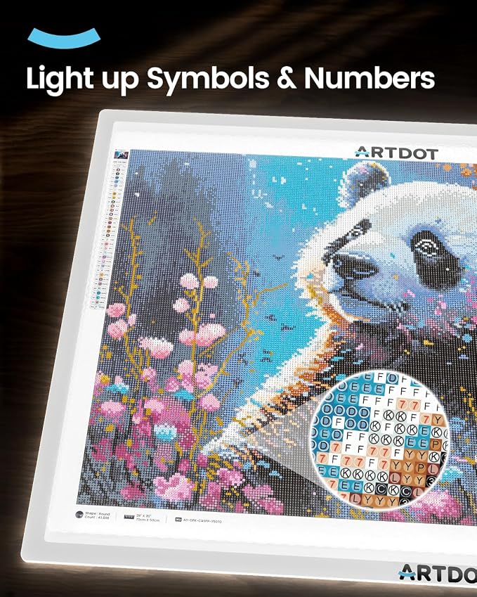ARTDOT A1 Large LED Light Pad for Diamond Painting AC Powered Light Board Kit - Image 3