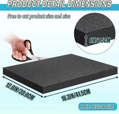Black Packing Foam Sheets- 8PCS Cuttable Polyurethane Foam Pads Polyurethane - Image 2