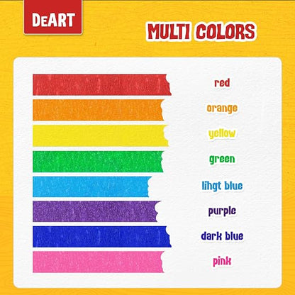 8X Colored Masking Tape, 33 Ft x 1 inch Colored Painters Tape - Image 9
