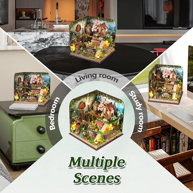 DIY Miniature House Kit, Forest Book Nook Kit - Image 8