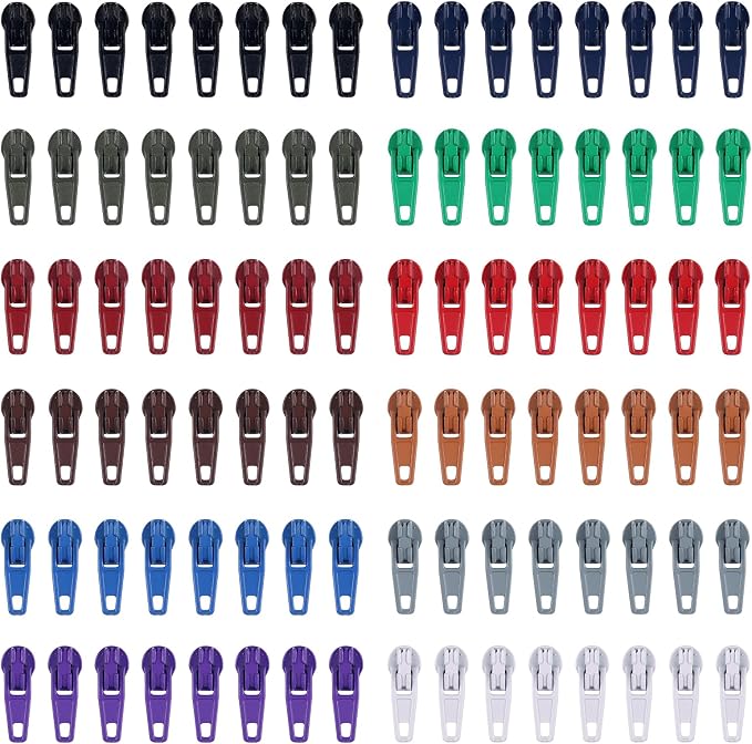 DOITEM 96Pcs Zipper Repair Kit Zipper Replacement 3# Zipper Pull Rescue Kit by DOITEM
