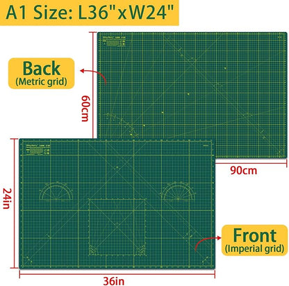Self Healing Cutting Mat A1 24"x36" – Double Sided 5-Ply Craft Mat - Image 2