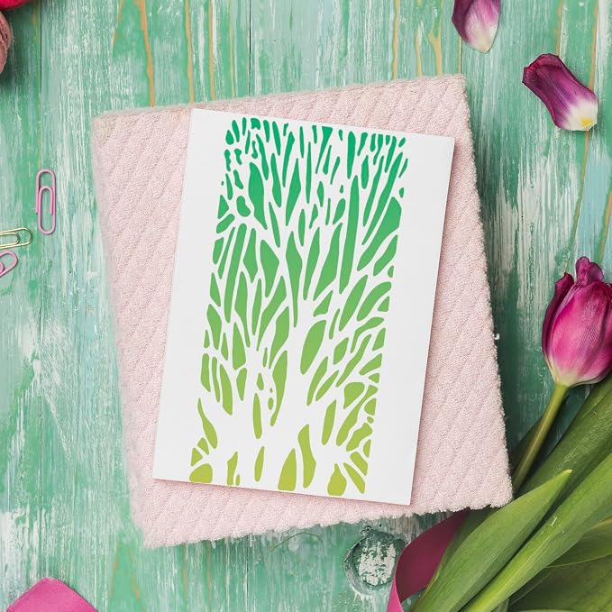 Floral Stencils for Crafts Reusable Damask Texture Stencils for Painting - Image 6