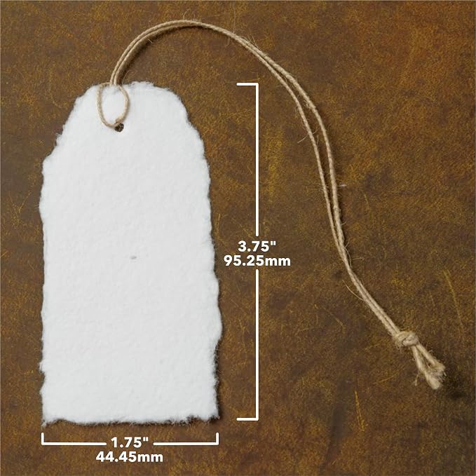 Wanderings Handmade White Deckled Edge Tags - Image 7