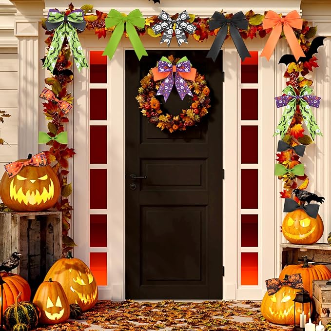 12 Rolls Halloween Wired Edge Ribbon - Image 5