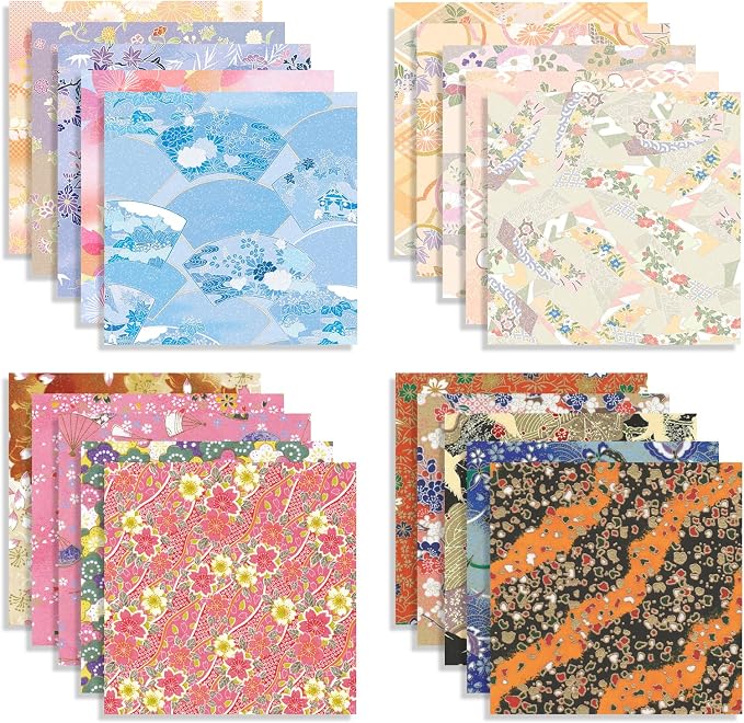 Origami Paper Kit 100 Sheets 6 Inch Square Double Sided Color 20 Vivid Colors - Image 2