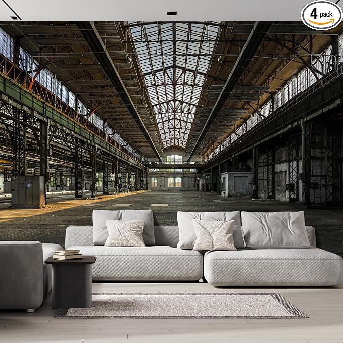 wall26 - Industrial Interior of an Old Factory Building - Removable Wall Mural by wall26
