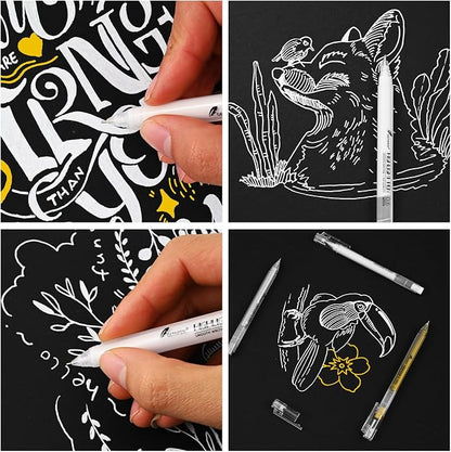 0.6mm Fine Point Gold Gel Pens, Adult Coloring Books & Holiday Crafts - Image 6