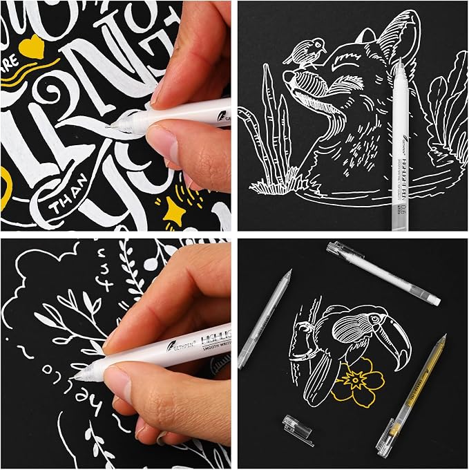 0.6mm Fine Point Silver Gel Pens, Adult Coloring Books & Modern Crafts - Image 6