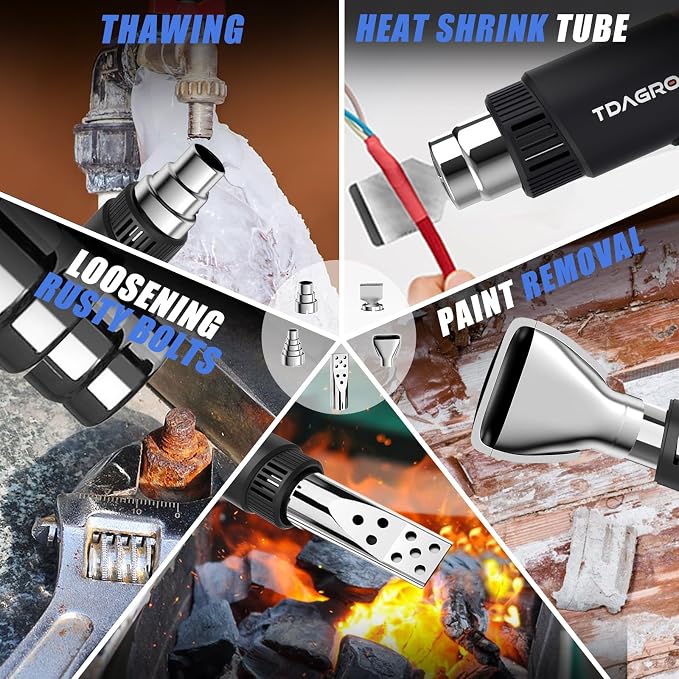 Heat Gun for crafting 1800W, 122℉~1202℉ Variable Temperature Control - Image 7