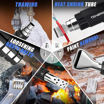 Heat Gun for crafting 1800W, 122℉~1202℉ Variable Temperature Control - Image 7