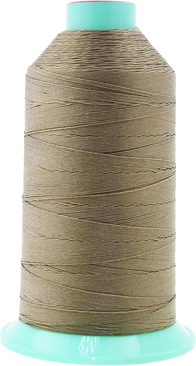 Mandala Crafts Bonded Nylon Thread Dark Beige Heavy Duty Sewing Threads by MandalaCrafts