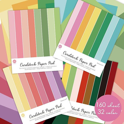 160 sheets Essential Variety Pack Cardstock Paper Pad 4 Pack 32 colors - Image 2