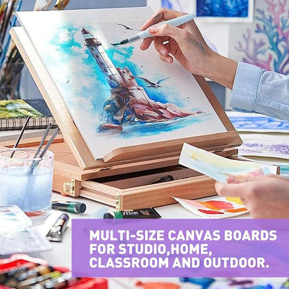 ESRICH 24Pack Canvas for Painting, 10x10 Canvas Boards for Painting, Art - Image 5