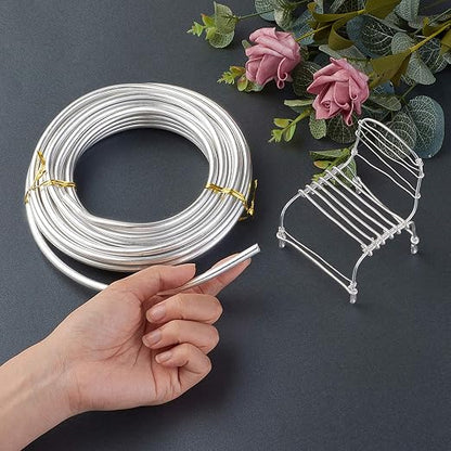 Fashewelry 22.96 Feet/Roll 6mm Thick Aluminum Wire Silver Bendable Metal Craft - Image 4