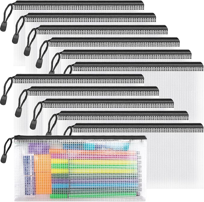 Umriox Zipper Pencil Pouches, 9.2 x 4.7 in, Pencil Pouches Bulk by UMRIOX