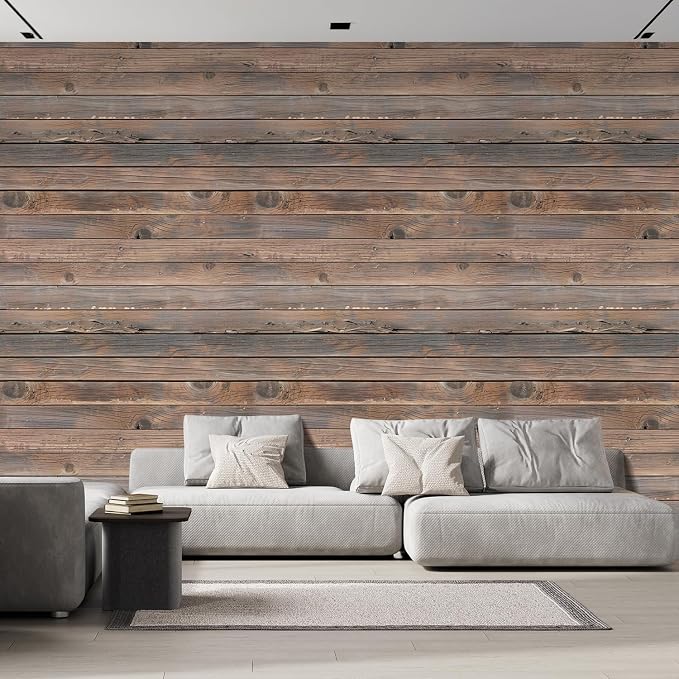wall26 Wall Sticker/Wall Mural Horizontal Brown Vintage and Retro Wood Textured by wall26