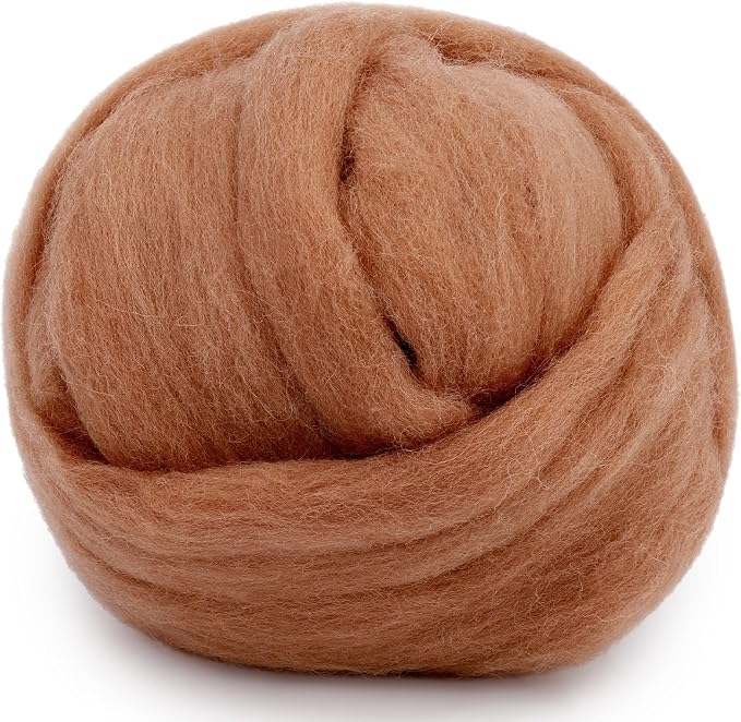Mayboos Wool Roving Yarn, 1.76oz Colored Natural Wool Roving, Wool Felting by Mayboos