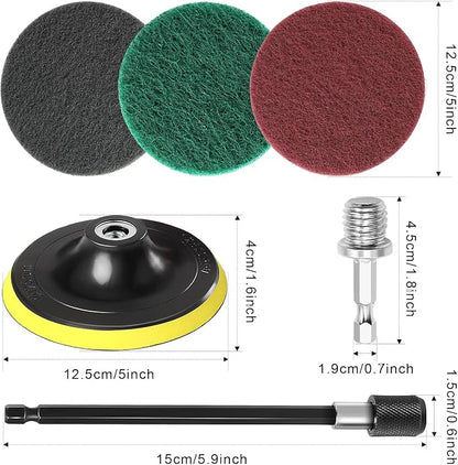Power Scrub Pads Drill Attachment, GOH DODD 15 Pieces 5 Inch Headlight - Image 2