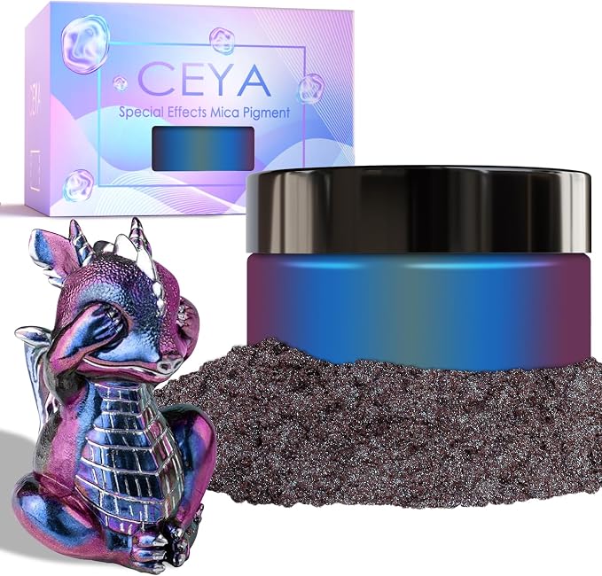 Ceya Chameleon Mica Powder, 1.8oz/ 50g Starry Night Chrome Nail Powder by CEYA