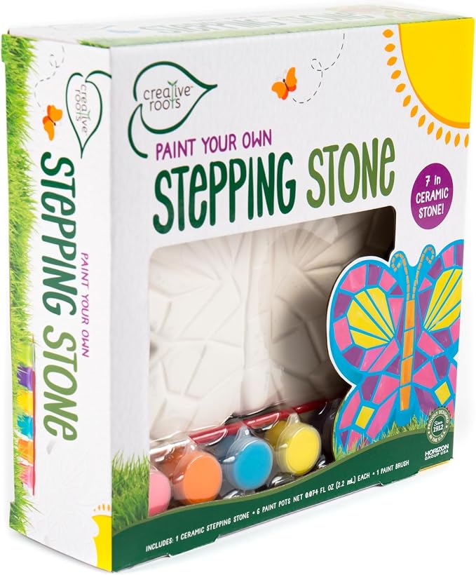 Creative Roots Mosaic Butterfly Stepping Stone Kit, Includes 7-Inch Ceramic - Image 9