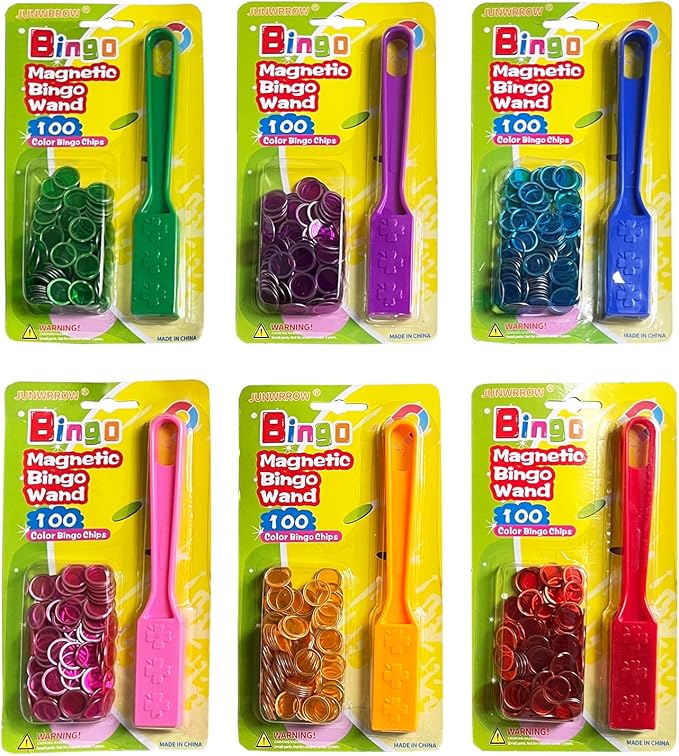 Magnetic Bingo Wand with Chips, 6 Color Metal Chips-for Large Group Games - Image 5