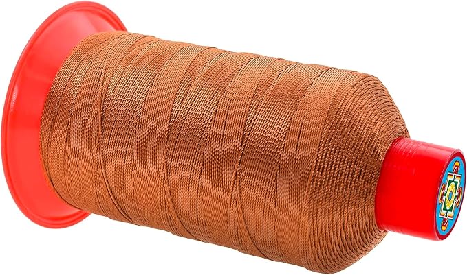 Mandala Crafts Bonded Nylon Thread Bourbon Brown Heavy Duty Sewing Threads - Image 2