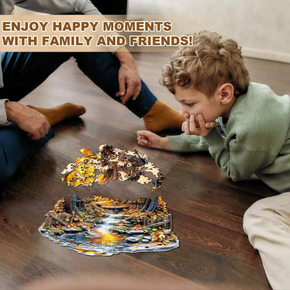Wooden Puzzles for Adults, Barrel of Autumn Puzzles, Wood Adult Puzzle - Image 6