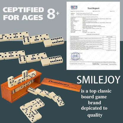 Smilejoy Dominos Set for Adults -Jumbo Size Dominoes Double Six Edition- - Image 5