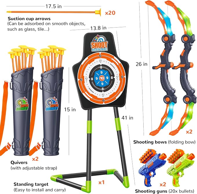 GMAOPHY 2 Pack Bow and Arrow Toy - Image 7