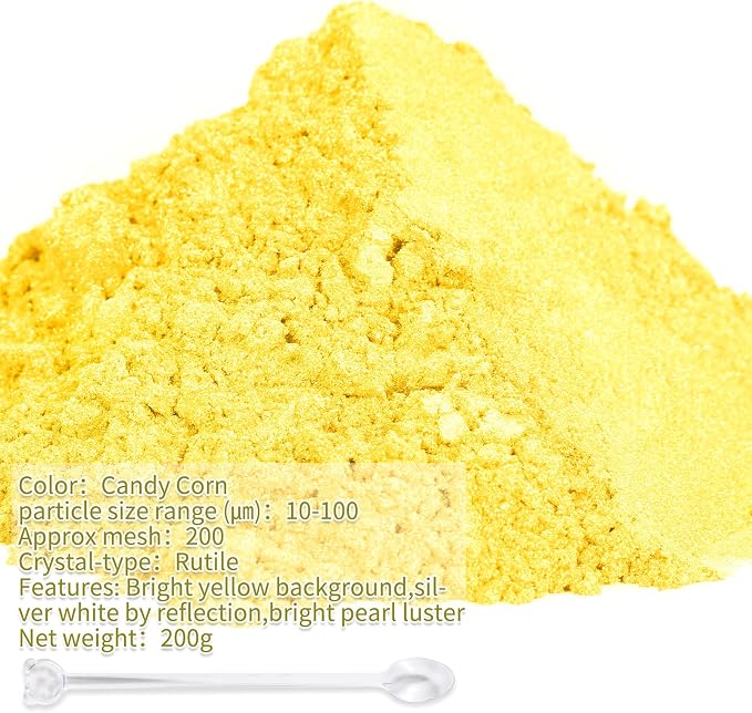 Mica Powder, 7.05OZ（200g）, Candy Corn Mica Powder Pigment - Image 2