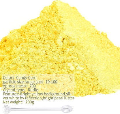 Mica Powder, 7.05OZ（200g）, Candy Corn Mica Powder Pigment - Image 2