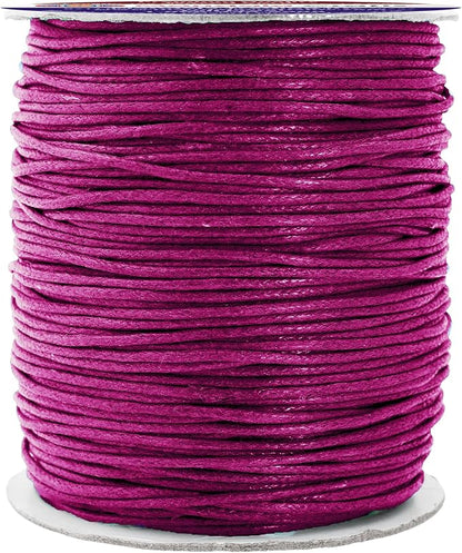 Mandala Crafts 1.5mm 109 Yards Dark Violet Cotton Waxed Cord by MandalaCrafts