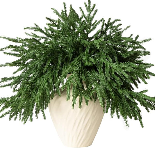 12 Pcs Artificial Norfolk Pine Branches by GIAUMA