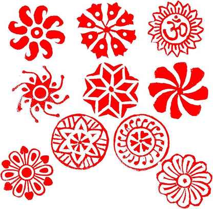 Royal Kraft Round Wooden Printing Stamps - Image 2