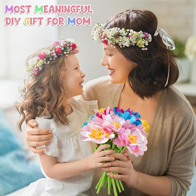 Plesechde DIY Fabric Flower Bouquets Toys Accessories, Arts and Crafts Toy - Image 5