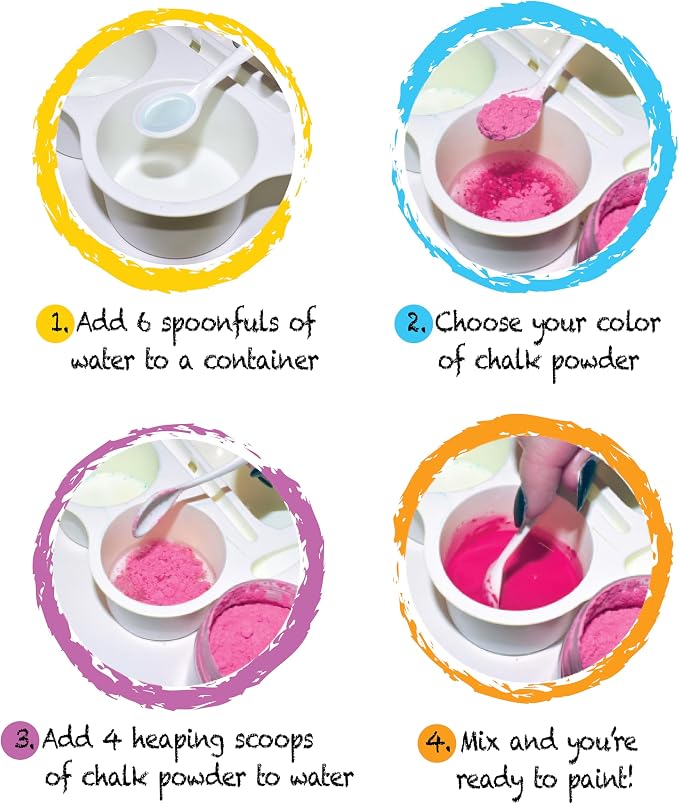 DIY Sidewalk Chalk Paint 6pk Kit - Image 3