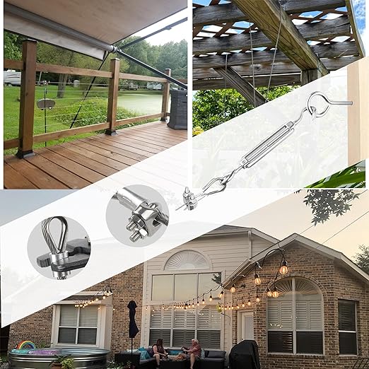 165FT Steel Cable Kit | M5 Turnbuckle & 1/8" Stainless Steel Wire Rope - Image 6