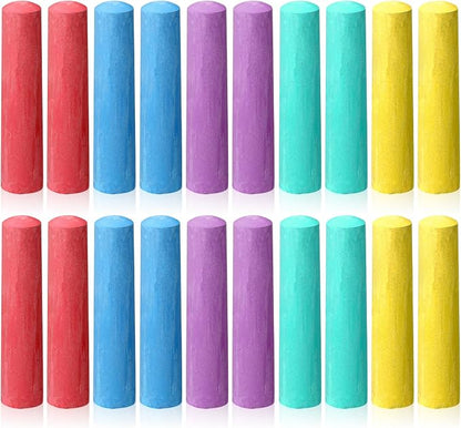 20 Pcs Sidewalk Chalks for Kids Non Toxic Jumbo Chalk for Party Gift Outdoor by Unknown