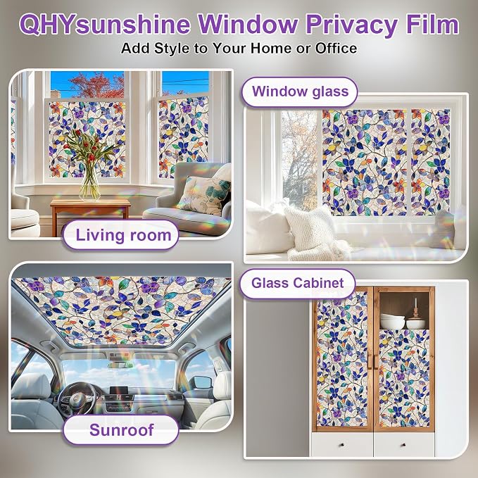 Window Privacy Film Stain Glass Window Film Rainbow Window Film Window clings - Image 6