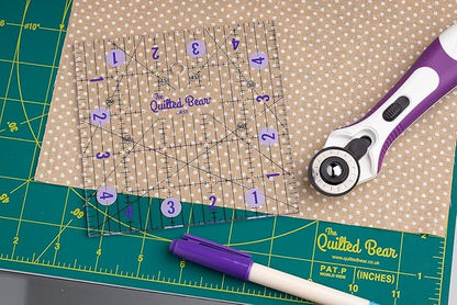 The Quilted Bear Rotating Cutting Mat 7" x 7" - Image 7