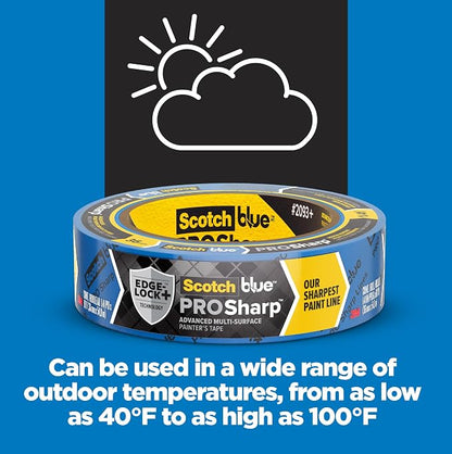 ScotchBlue PROSharp Painter's Tape 1 Inch Wide 1 Roll Blue Tape Protects - Image 6