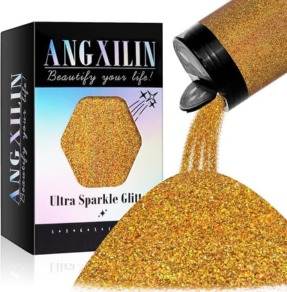 Holographic Fine Glitter for Epoxy Resin DIY Craft, ANGXILIN High Capacity 260g by ANGXILIN
