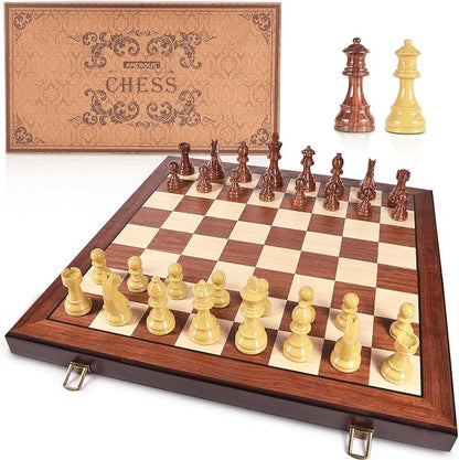 AMEROUS 20'' x 20'' Wooden Chess Set by AMEROUS