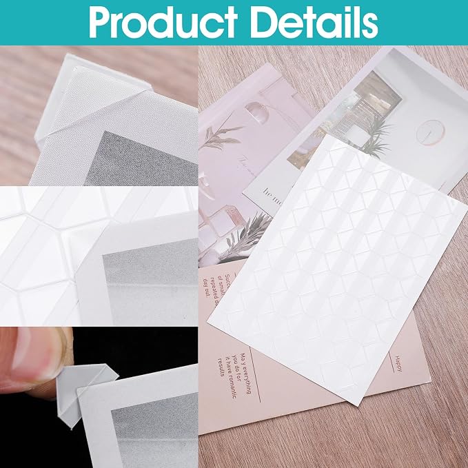 408PCS Photo Corners Self-Adhesive Acid Free Photo Corners Scrapbook Picture - Image 5
