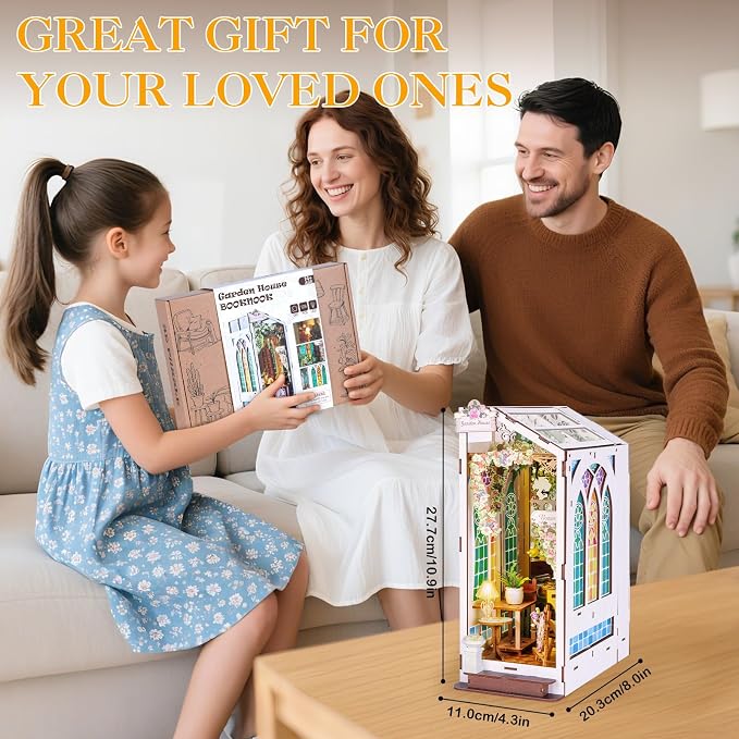 Book Nook Kits for Adults, Miniature House 3D Puzzle Kit for Teens, DIY Crafts - Image 7