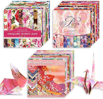 Origami 6x6 Paper Kit 150 Sheets 150 Vivid Colors Double Sided Same Printed by Wanshui